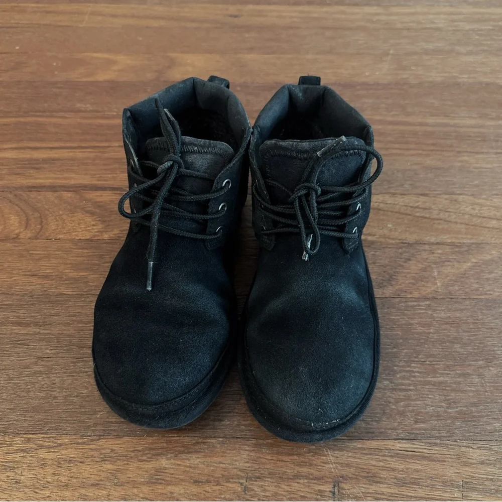 Koolaburra by UGG Kids Boots Size 4 Black Ankle Boots Lace Up Winter Shoes